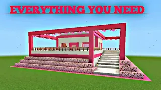 Minecraft: How to Build a Modern House Tutorial (Easy) Interior in Description!
