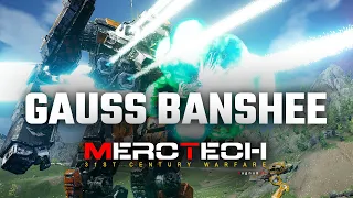 Such a great Weapon Combo! Gauss Rifle Banshee - Mechwarrior 5: Mercenaries MercTech Episode 19