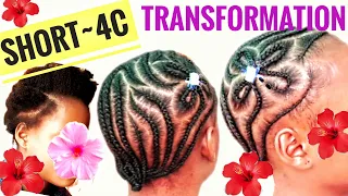 Flower braid tutorial for beginners || DETAILED!!! on short natural hair.