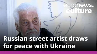 Russian street artist promotes peace with Ukraine despite local backlash