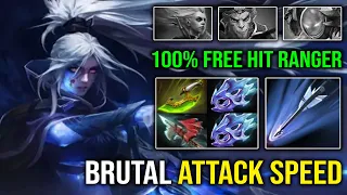 BRUTAL Max Attack Speed Drow Ranger 100% Free Hit EZ Counter Everyone with Max Range Dota 2