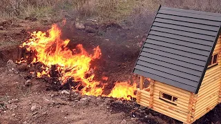 I Burned Down My Log Cabin. The End of Dream Wooden House