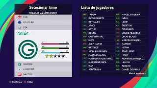 Goiás 100% atualizado PES 2021