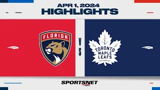 NHL Highlights | Panthers vs. Maple Leafs - April 1, 2024