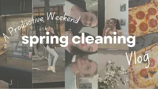 Spring Cleaning | productive sunday, organization, girls night, cooking In n Out, cleaning haul
