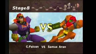 Super Smash Bros. Speedrun in 7:47 Falcon 1 Stock Very Hard N64-US by mo_moe