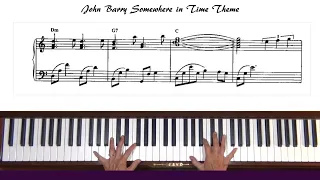 Somewhere in Time Theme by John Barry Piano Cover with separate slow tutorial