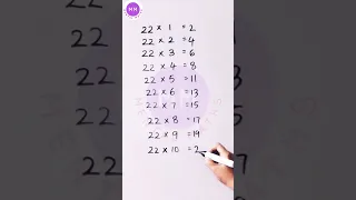 #shorts #ytshorts #multiplicationtable|22 times table | Learn 22 table | 22 multiplication table