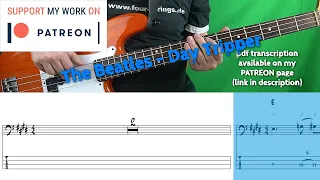 The Beatles - Day Tripper (Bass cover with tabs)