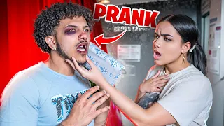 I GOT JUMPED PRANK ON MY FIANCEE