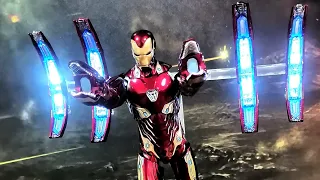 ZD Toys Iron Man Mark 50 ver 2.0 with LED sentries. Unboxing and review. 1/10 action figure.