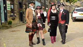 Haworth Steampunk Weekend, Oct 2022. Victorian Fashion meets Victorian Tech. SELECT HD. Video + Pics