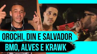 OROCHI, DIN E SALVADOR X KRAWK, BMO E ALVES | Batalha da Aldeia | ZEN REACT / ANÁLISE