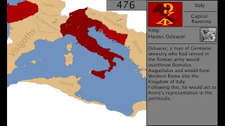 Fall of Rome and the first kings of Italy: Every year