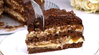 Snickers cake that melts in your mouth! Simple and delicious!