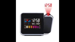 DS-8190 Battery & USB cable Operate LCD Projection Alarm Clock