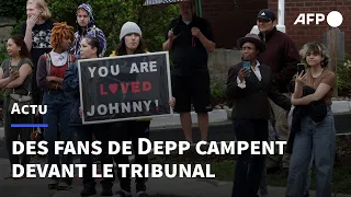 Johnny Depp vs. Amber Heard: des fans campent devant le tribunal | AFP