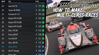 Forza Motorsport: How To Setup Multi-Class Races [Free Play/Multiplayer]