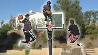 INSANE BASKETBALL MINI HOOP DUNK CONTEST!