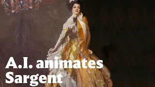 Watch what happens when A.I. brings John Singer Sargent’s painting “La Carmencita” to life.