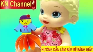 KN Channel BÉ NA LÀM BÚP BÊ BẰNG GIẤY BABY ALVIE DOLL ĐẸP LUNG LINH