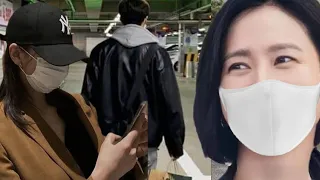 SON YE JIN SPOTTED AT convenience store With Hyun Bin and Baby Kitty! (Sweet Family)
