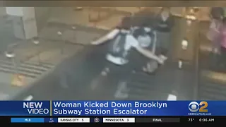 Man Seen Kicking Woman Down Subway Escalator