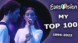 My Top 100 Eurovision Songs [1994 - 2022]