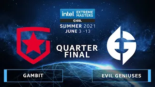 CS:GO - Gambit vs. Evil Geniuses [Dust2] Map 1 - IEM Summer 2021 - Quarter-final