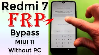 Redmi 7 frp bypass | google account remove miui 11 version