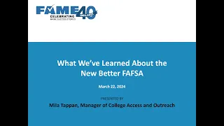 Financial Aid 101 (2024) | Keynote: What We've Learned About the New Better FAFSA