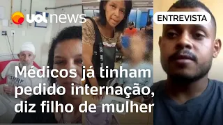 Filho de mulher que levou idoso morto a banco nega golpe e diz que médicos já pediam internação dela