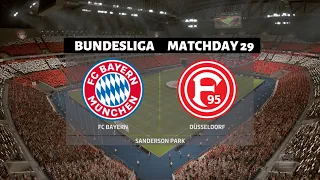 BAYERN MUNICH VS FORTUNA DUSSELDORF(30th May 2020) - (Matchday 29 PREDICTION) - Full Match Gameplay