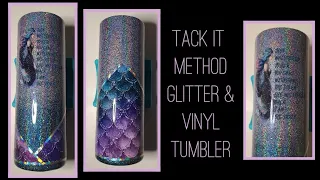 Dark Mermaid Collab Epoxy Tumbler #1 Tack it Method for the glitter -sold