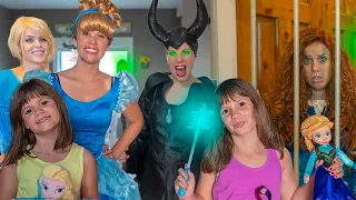 Elsa and Maleficent, Cinderella & Meirda goes to Jail! Magic Pretend Play!