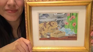 SassEkrafts ASMR: Painting By Number | Whisper Ramble | Chewing Gum | Cat Painting