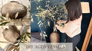 DIY’ing Aged Vessels / Vases With Plaster, Acrylic And Spray Paint