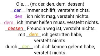 Relativpronomen, #relativpronomen die Leute, die, die, denen, deren, mit denen, durch die, #deutsch