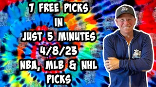 NBA, MLB, NHL Best Bets for Today Picks & Predictions Saturday 4/8/23 | 7 Picks in 5 Minutes