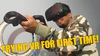 TRYING VR FOR THE FIRST TIME HTC VIVE VLOG 104