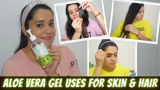 How I Use ALOE VERA GEL For My Skin & Hair | Aloe Vera Gel Uses | Mamaearth Aloe Vera Gel Review