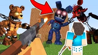 AMIGOS PROTEGEM A CIDADE DA INVASÃO DOS ANIMATRONICS - MINECRAFT FIVE NIGHTS AT FREDDY'S