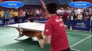 Zhang jike warm up and performance with Ma long