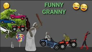 Granny vs Hulk vs spiderman funny Car video | funny parody animations - Drawing cartoons 2