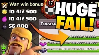 HUGE LOOT BONUSES...THAT WE CAN'T HOLD #FAIL - Clash of Clans