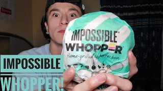 #ImpossibleWhopper Trying Burger Kings NEW MEATLESS Burger! impossible.