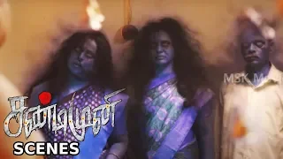 Radhika’s family members approaches priest to tell about ghosts in their house | Sandimuni Movie