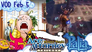 [VOD 2/5/24] Ace Attorney - Justice For All: Turnabout Big Top (pt2) + Palia envelope drops
