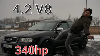 Audi S6 C5 kręci bączki 4.2 V8 340hp