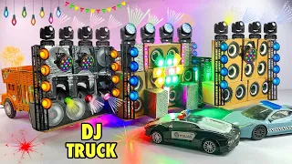 DIY Mini Wedding DJ Road Lights shaadi wala DJ | Creative DJ with Loading Truck Decoration DJ Light